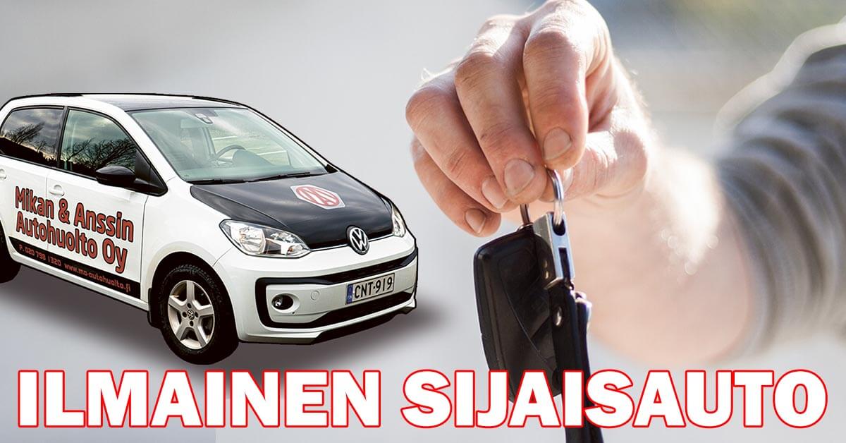 ilmainen sijaisauto Mikan ja Anssin autohuolto